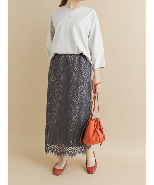 Te chichi（テチチ）の「コードレースタイトスカート（スカート・レディース・オフホワイト/ブルー/チャコール・MEDIUM/SMALL）」の6枚目の写真