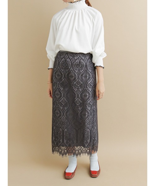 Te chichi（テチチ）の「コードレースタイトスカート（スカート・レディース・オフホワイト/ブルー/チャコール・MEDIUM/SMALL）」の7枚目の写真