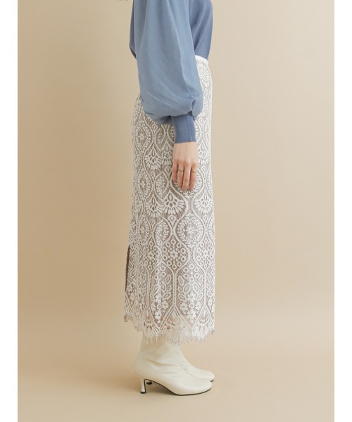 Te chichi（テチチ）の「コードレースタイトスカート（スカート・レディース・オフホワイト/ブルー/チャコール・MEDIUM/SMALL）」の9枚目の写真