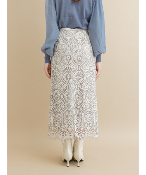 Te chichi（テチチ）の「コードレースタイトスカート（スカート・レディース・オフホワイト/ブルー/チャコール・MEDIUM/SMALL）」の10枚目の写真