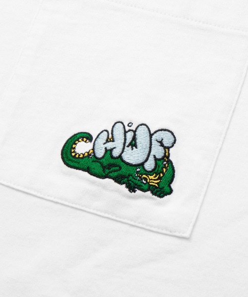 HUF(ハフ)の「MAGIC DRAGON POCKET LS TEE / HUF ロングスリーブ ポケットTシャツ(Tシャツ/カットソー・メンズ・ホワイト/ブラック/ベージュ系その他/ワイン・MEDIUM/LARGE/X-LARGE/XX-LARGE/SMALL)」の17枚目の写真