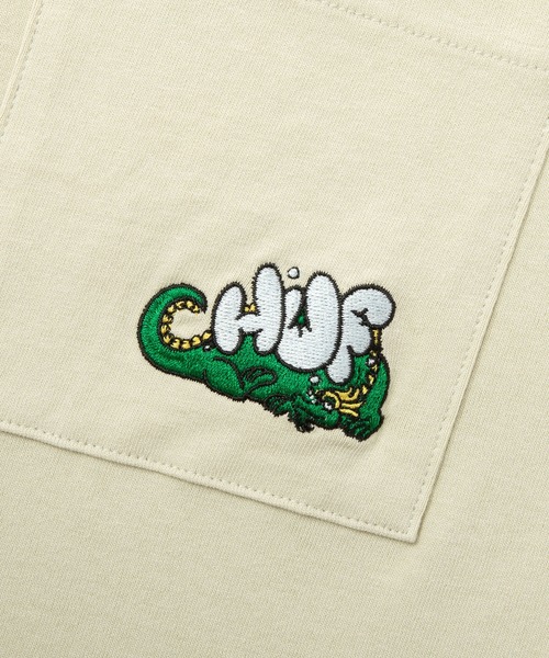 HUF(ハフ)の「MAGIC DRAGON POCKET LS TEE / HUF ロングスリーブ ポケットTシャツ(Tシャツ/カットソー・メンズ・ホワイト/ブラック/ベージュ系その他/ワイン・MEDIUM/LARGE/X-LARGE/XX-LARGE/SMALL)」の20枚目の写真