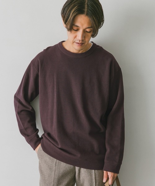 URBAN RESEARCH DOORS(アーバンリサーチドアーズ)の「強撚ニットソースウェット(Tシャツ/カットソー・メンズ・ダークブラウン/オフホワイト/ボルドー/グリーン系その他・MEDIUM/LARGE)」の3枚目の写真