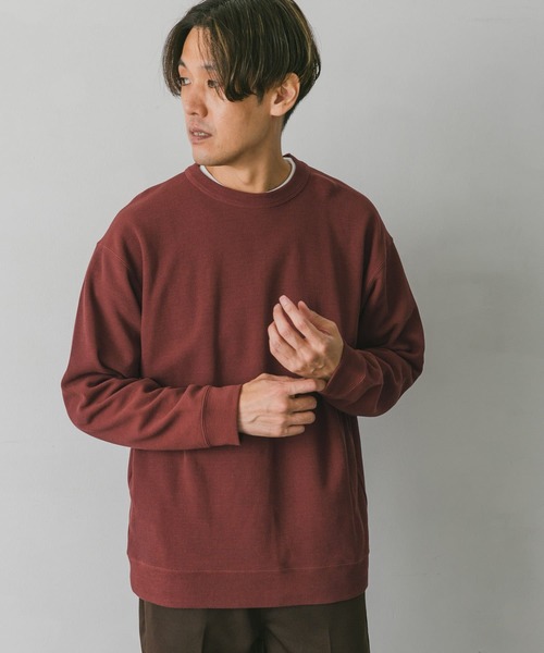 URBAN RESEARCH DOORS(アーバンリサーチドアーズ)の「強撚ニットソースウェット(Tシャツ/カットソー・メンズ・ダークブラウン/オフホワイト/ボルドー/グリーン系その他・MEDIUM/LARGE)」の8枚目の写真