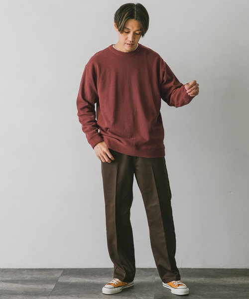 URBAN RESEARCH DOORS(アーバンリサーチドアーズ)の「強撚ニットソースウェット(Tシャツ/カットソー・メンズ・ダークブラウン/オフホワイト/ボルドー/グリーン系その他・MEDIUM/LARGE)」の12枚目の写真