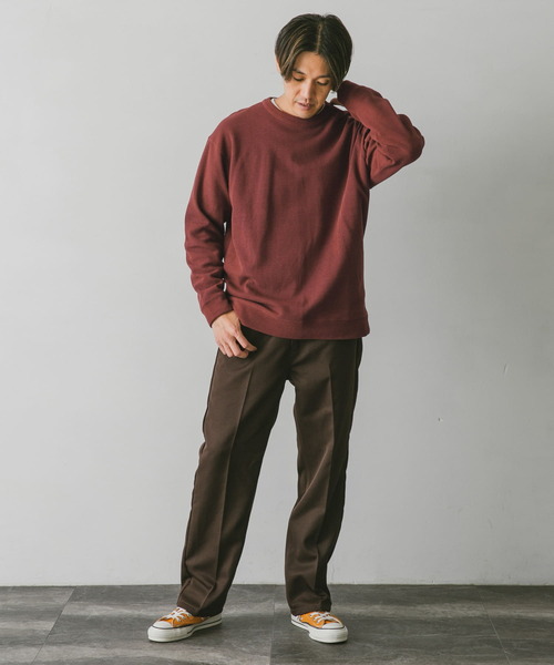 URBAN RESEARCH DOORS(アーバンリサーチドアーズ)の「強撚ニットソースウェット(Tシャツ/カットソー・メンズ・ダークブラウン/オフホワイト/ボルドー/グリーン系その他・MEDIUM/LARGE)」の13枚目の写真