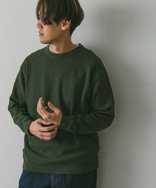URBAN RESEARCH DOORS(アーバンリサーチドアーズ)の「強撚ニットソースウェット(Tシャツ/カットソー・メンズ・ダークブラウン/オフホワイト/ボルドー/グリーン系その他・MEDIUM/LARGE)」の14枚目の写真
