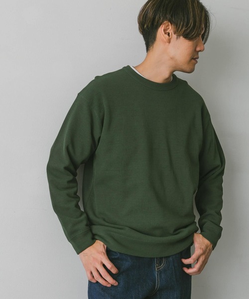 URBAN RESEARCH DOORS(アーバンリサーチドアーズ)の「強撚ニットソースウェット(Tシャツ/カットソー・メンズ・ダークブラウン/オフホワイト/ボルドー/グリーン系その他・MEDIUM/LARGE)」の16枚目の写真