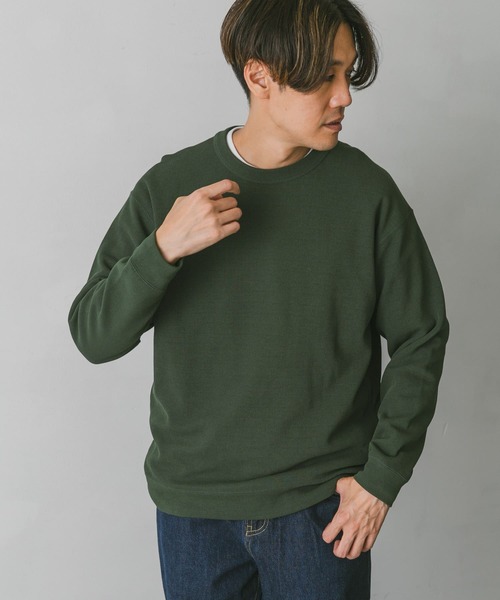 URBAN RESEARCH DOORS(アーバンリサーチドアーズ)の「強撚ニットソースウェット(Tシャツ/カットソー・メンズ・ダークブラウン/オフホワイト/ボルドー/グリーン系その他・MEDIUM/LARGE)」の18枚目の写真