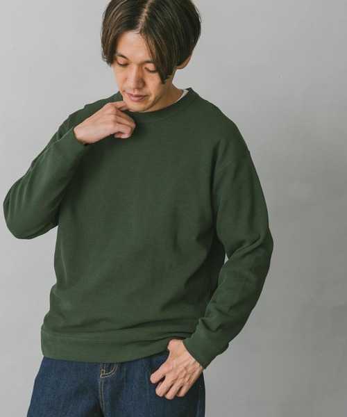 URBAN RESEARCH DOORS(アーバンリサーチドアーズ)の「強撚ニットソースウェット(Tシャツ/カットソー・メンズ・ダークブラウン/オフホワイト/ボルドー/グリーン系その他・MEDIUM/LARGE)」の19枚目の写真