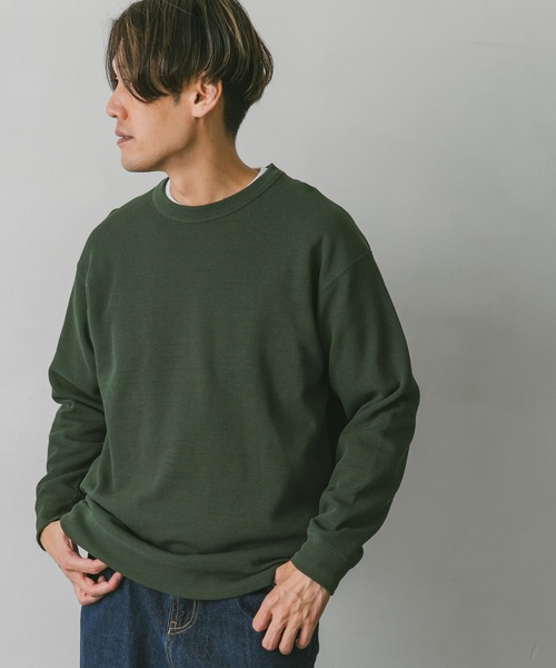URBAN RESEARCH DOORS(アーバンリサーチドアーズ)の「強撚ニットソースウェット(Tシャツ/カットソー・メンズ・ダークブラウン/オフホワイト/ボルドー/グリーン系その他・MEDIUM/LARGE)」の20枚目の写真