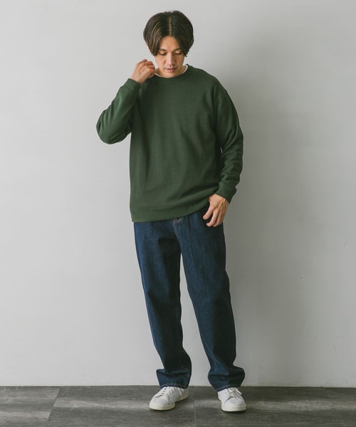 URBAN RESEARCH DOORS(アーバンリサーチドアーズ)の「強撚ニットソースウェット(Tシャツ/カットソー・メンズ・ダークブラウン/オフホワイト/ボルドー/グリーン系その他・MEDIUM/LARGE)」の21枚目の写真