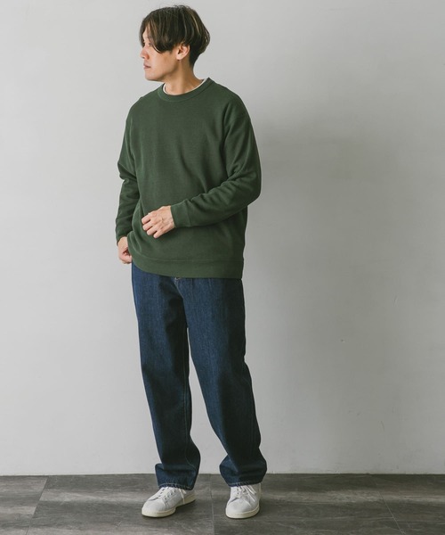 URBAN RESEARCH DOORS(アーバンリサーチドアーズ)の「強撚ニットソースウェット(Tシャツ/カットソー・メンズ・ダークブラウン/オフホワイト/ボルドー/グリーン系その他・MEDIUM/LARGE)」の22枚目の写真