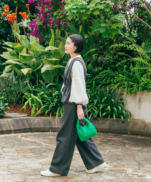 URBAN RESEARCH DOORS（アーバンリサーチドアーズ）の「『セットアップ対応』 キモウヘリンボーンベスト（ベスト・レディース・チャコールグレー/キャメル・MEDIUM）」の14枚目の写真