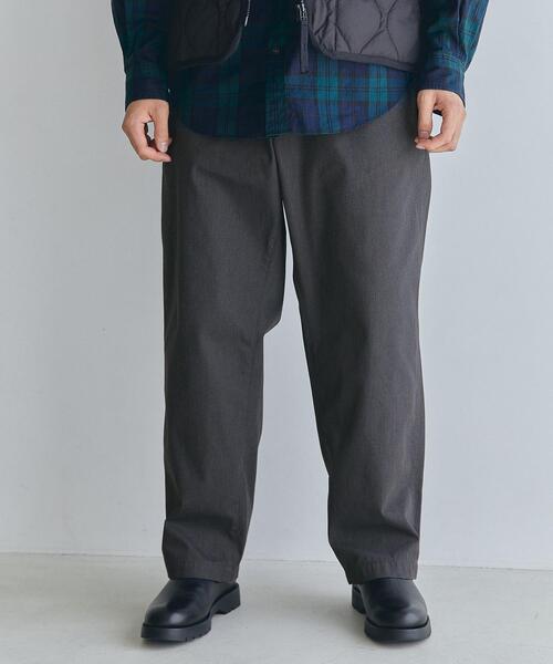 green label relaxing(グリーンレーベルリラクシング)の「FINE BASIC ハイツイストギャバ テーパード パンツ(チノパンツ・メンズ・ベージュ/ダークグレー・S/M/L)」の3枚目の写真