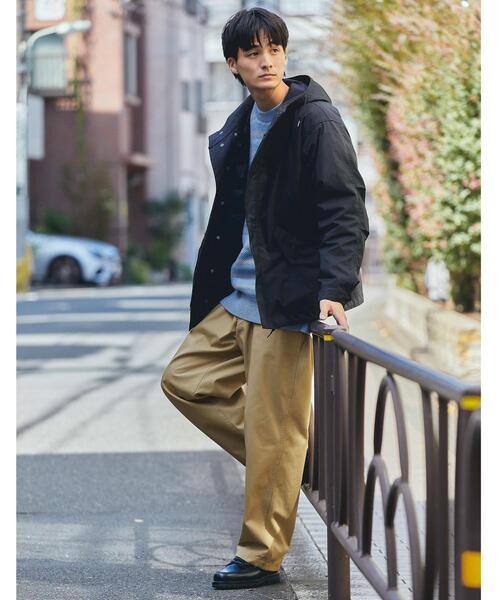 green label relaxing(グリーンレーベルリラクシング)の「FINE BASIC ハイツイストギャバ テーパード パンツ(チノパンツ・メンズ・ベージュ/ダークグレー・S/M/L)」の6枚目の写真