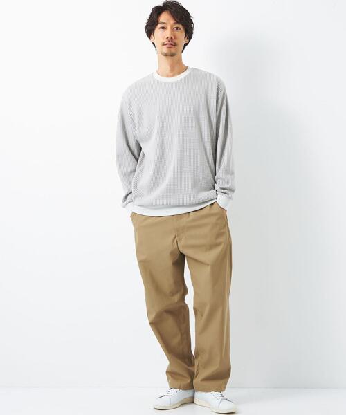 green label relaxing(グリーンレーベルリラクシング)の「FINE BASIC ハイツイストギャバ テーパード パンツ(チノパンツ・メンズ・ベージュ/ダークグレー・S/M/L)」の11枚目の写真