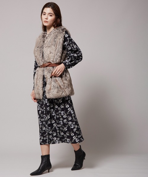 ROPE'（ロペ）の「ウエストタックシャツワンピース（シャツワンピース・レディース・ブラック/ネイビー・38/36）」の3枚目の写真