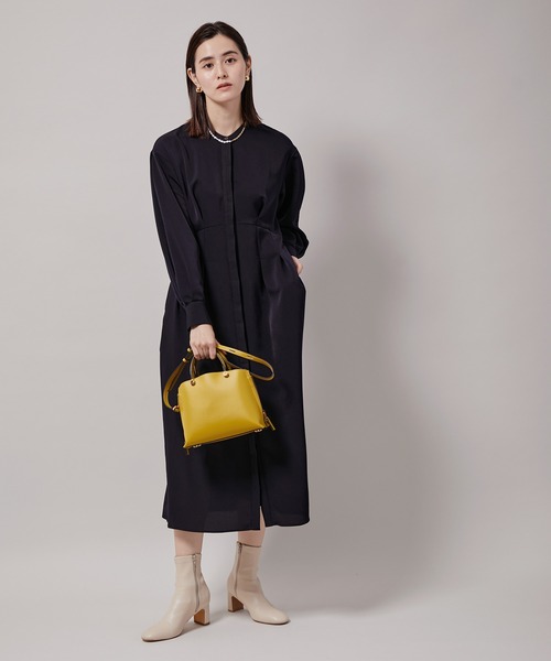 ROPE'（ロペ）の「ウエストタックシャツワンピース（シャツワンピース・レディース・ブラック/ネイビー・38/36）」の5枚目の写真