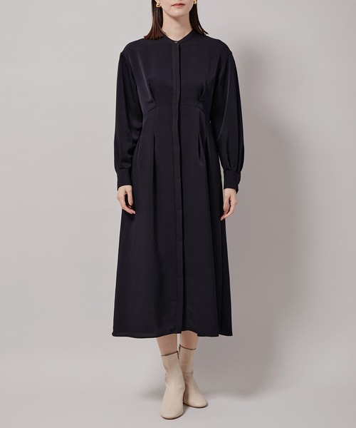 ROPE'（ロペ）の「ウエストタックシャツワンピース（シャツワンピース・レディース・ブラック/ネイビー・38/36）」の8枚目の写真