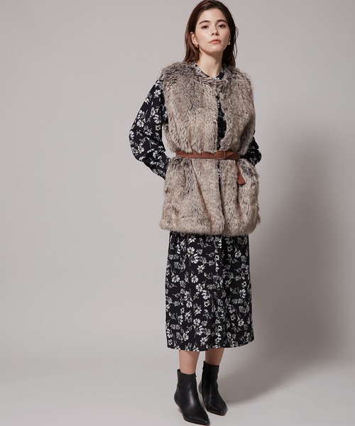 ROPE'（ロペ）の「ウエストタックシャツワンピース（シャツワンピース・レディース・ブラック/ネイビー・38/36）」の22枚目の写真