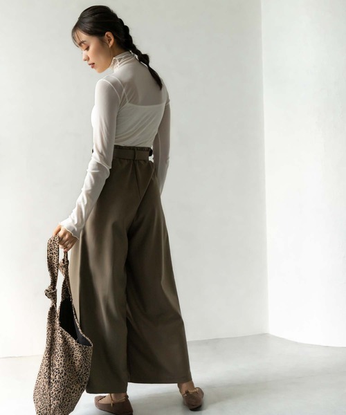 Edit Sheen(エディットシーン)の「ベルト付きワイドパンツ(その他パンツ・レディース・ブラック/ベージュ・M)」の16枚目の写真