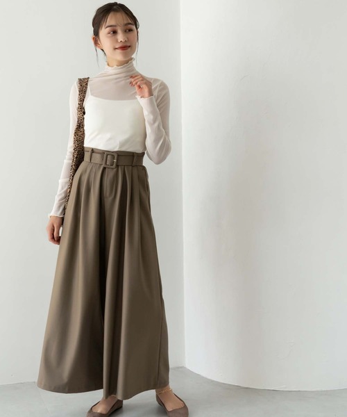 Edit Sheen(エディットシーン)の「ベルト付きワイドパンツ(その他パンツ・レディース・ブラック/ベージュ・M)」の19枚目の写真