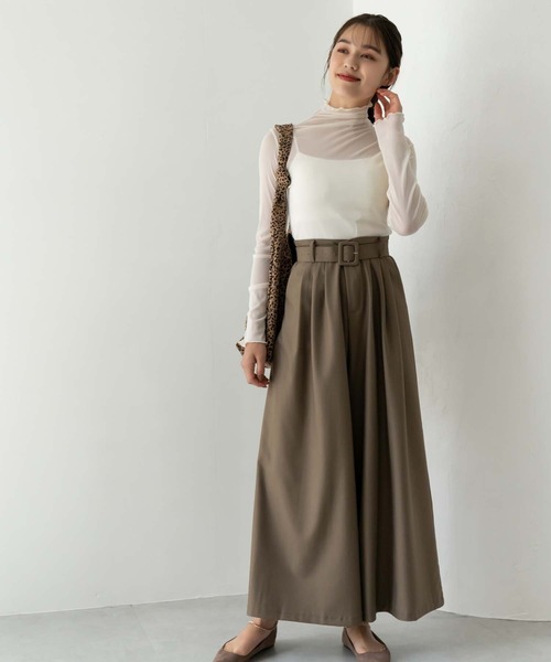 Edit Sheen(エディットシーン)の「ベルト付きワイドパンツ(その他パンツ・レディース・ブラック/ベージュ・M)」の11枚目の写真