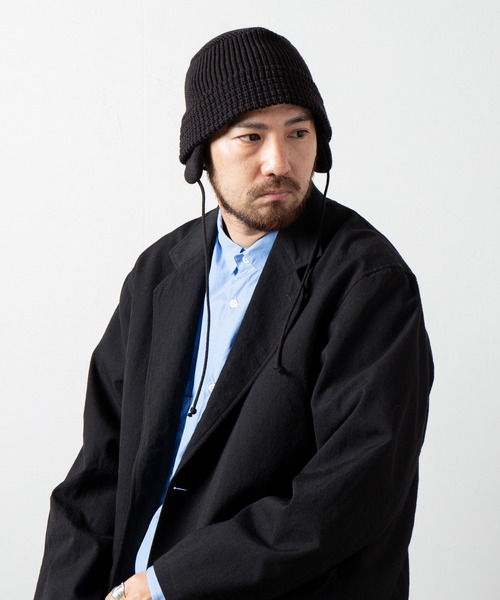 RACAL（ラカル）の「Ear-Pad Knit Bucket Hat / イヤーパッド付きニットバケットハット（ニットキャップ/ビーニー・メンズ・オレンジ/オフホワイト/チャコールグレー/ブラック/ベージュ・FREE/MEDIUM）」の12枚目の写真