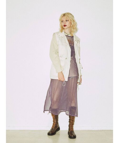 jouetie（ジュエティ）の「ステッチツイルオーバーベスト（ベスト・レディース・アイボリー/ブラック/カーキ・MEDIUM）」の22枚目の写真