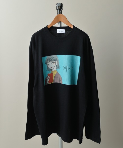 ONE DAY KMC (ワンデイケーエムシー)の「DEPROID / DEPROID×Itaru straw L/S TEE(Tシャツ/カットソー・メンズ・ブラック/ブラウン/ライム・FREE)」の2枚目の写真