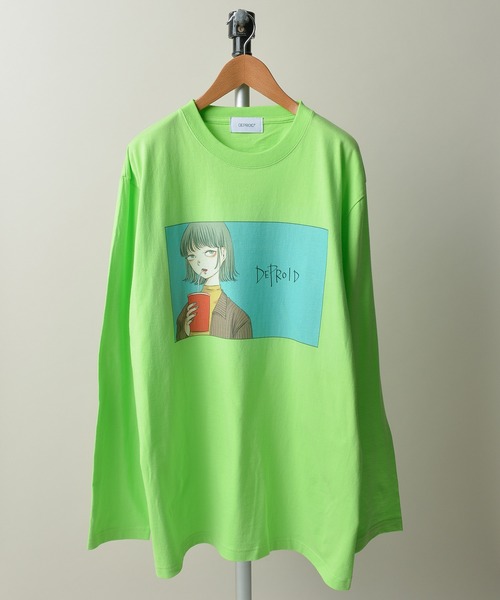 ONE DAY KMC (ワンデイケーエムシー)の「DEPROID / DEPROID×Itaru straw L/S TEE(Tシャツ/カットソー・メンズ・ブラック/ブラウン/ライム・FREE)」の6枚目の写真