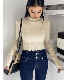 EMODA | クラッシュショートリブニット(ニット/セーター)