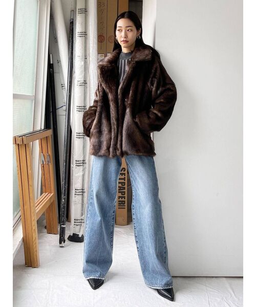 EMODA(エモダ)の「クラッシュショートリブニット(ニット/セーター・レディース・アイボリー/その他/その他1/ブラック・FREE)」の9枚目の写真