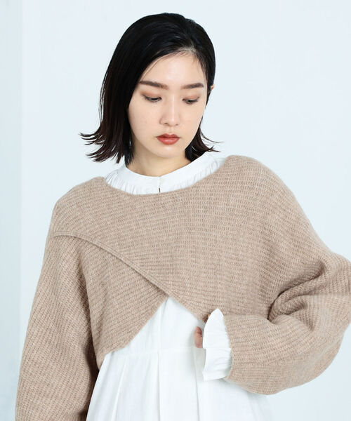 fredy emue(フレディエミュ)の「【セットアップ】ボレロニットセットワンピース(ワンピース・レディース・ブラック/オフホワイト・38)」の11枚目の写真