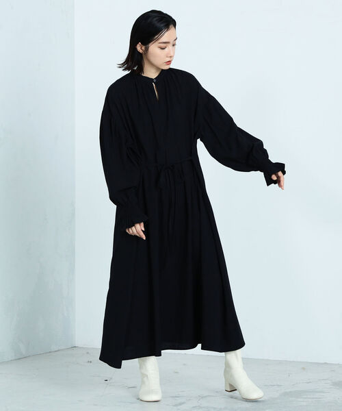 fredy emue(フレディエミュ)の「【セットアップ】ボレロニットセットワンピース(ワンピース・レディース・ブラック/オフホワイト・38)」の6枚目の写真