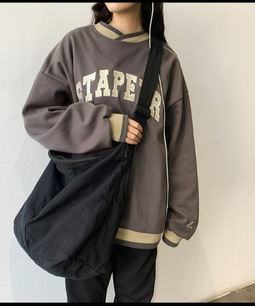 fd style(エフディ スタイル)の「キャンバスショルダーバッグ(ショルダーバッグ・レディース・ブラック/カーキ/アイボリー/レッド・FREE)」の10枚目の写真
