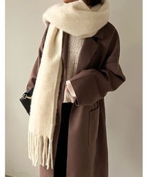 ふんわりブークレマフラー