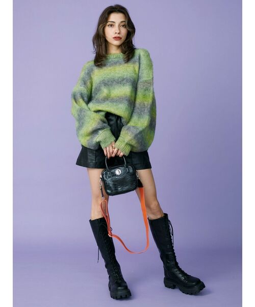 EVRIS（エヴリス）の「クロコライクショルダーミニBAG（ショルダーバッグ・レディース・ブラック/ホワイト/ブルー・FREE）」の12枚目の写真