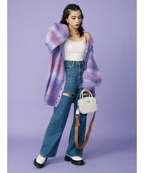 EVRIS（エヴリス）の「クロコライクショルダーミニBAG（ショルダーバッグ・レディース・ブラック/ホワイト/ブルー・FREE）」の19枚目の写真