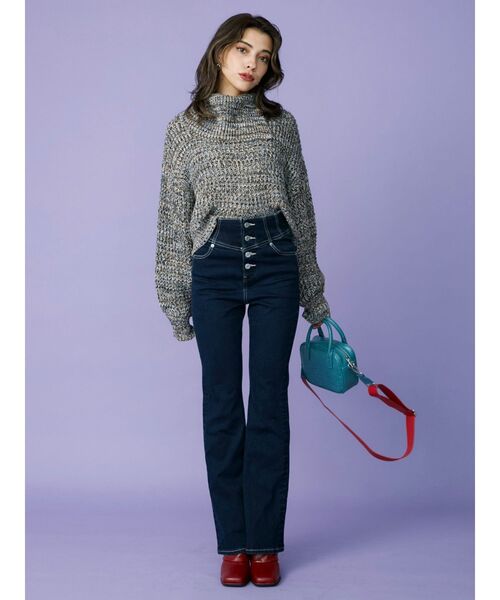 EVRIS（エヴリス）の「クロコライクショルダーミニBAG（ショルダーバッグ・レディース・ブラック/ホワイト/ブルー・FREE）」の15枚目の写真