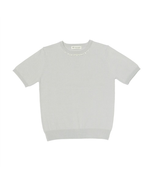 TOKYO SHIRTS（トウキョウシャツ）の「ビジュー配色 アンサンブルニット（アンサンブル・レディース・ネイビー/トップグレー・M/L）」の14枚目の写真