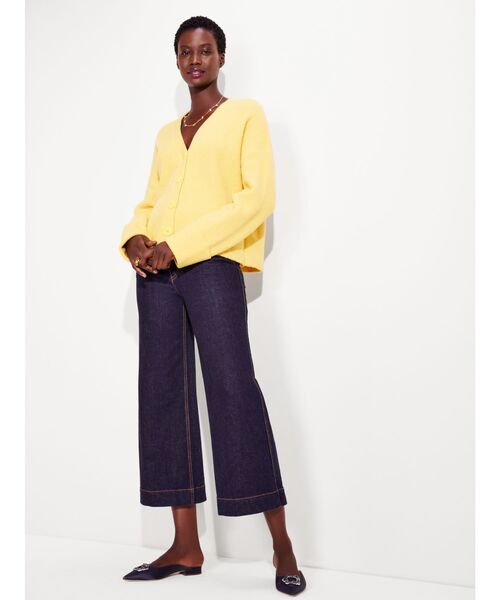 kate spade new york(ケイトスペード ニューヨーク)の「リブニット カーディガン(カーディガン/ボレロ・レディース・イエロー・X-SMALL)」の3枚目の写真