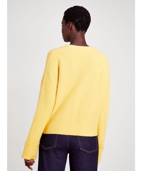 kate spade new york(ケイトスペード ニューヨーク)の「リブニット カーディガン(カーディガン/ボレロ・レディース・イエロー・X-SMALL)」の5枚目の写真