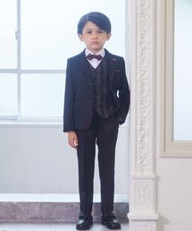 CHOPIN（ショパン）の「チェックベストボウタイロングパンツスーツ（スーツセット・キッズ）」