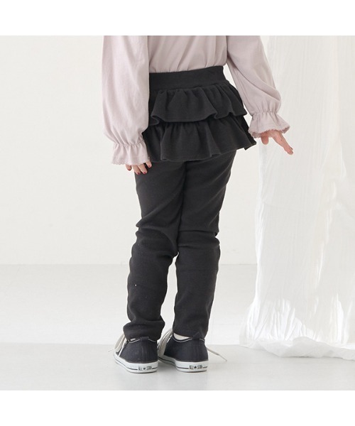 Lycee mine(リセマイン)の「【エニウェアシリーズ】フリルフリルスリムパンツ(その他パンツ・キッズ・ベージュ系/ミント/サックスブルー系/ブラック/ラベンダー/アイボリー・100cm/110cm/120cm/130cm/140cm)」の7枚目の写真