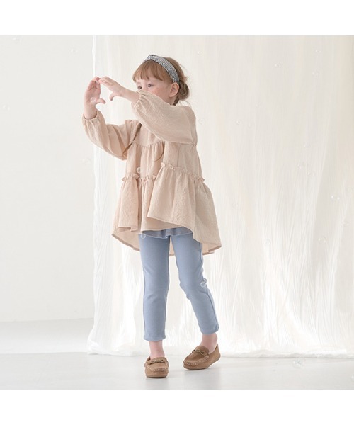 Lycee mine(リセマイン)の「【エニウェアシリーズ】フリルフリルスリムパンツ(その他パンツ・キッズ・ベージュ系/ミント/サックスブルー系/ブラック/ラベンダー/アイボリー・100cm/110cm/120cm/130cm/140cm)」の21枚目の写真