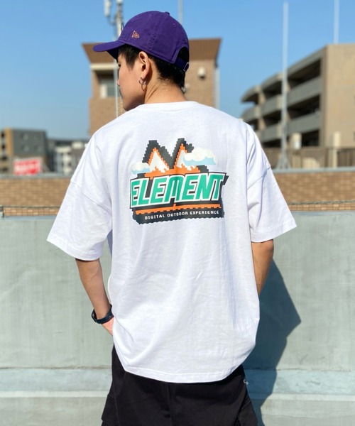 ELEMENT(エレメント)の「ELEMENT/エレメント DIGITAL OUTDOOR SS バックプリント ビックシルエット BD021-251(Tシャツ/カットソー・メンズ・ブラック/ホワイト/イエロー・L/M/XL)」の1枚目の写真
