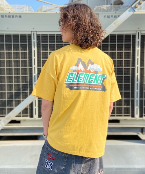 ELEMENT(エレメント)の「ELEMENT/エレメント DIGITAL OUTDOOR SS バックプリント ビックシルエット BD021-251(Tシャツ/カットソー・メンズ・ブラック/ホワイト/イエロー・L/M/XL)」の3枚目の写真
