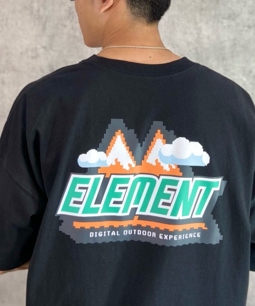 ELEMENT(エレメント)の「ELEMENT/エレメント DIGITAL OUTDOOR SS バックプリント ビックシルエット BD021-251(Tシャツ/カットソー・メンズ・ブラック/ホワイト/イエロー・L/M/XL)」の2枚目の写真
